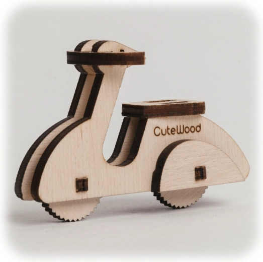 CuteWood puzzle 3D de madera ciclomotor
