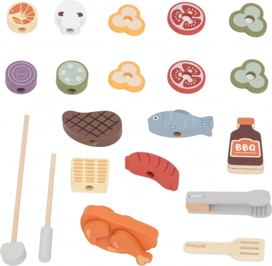 Completo set de alimentos de madera
