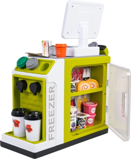 Cafetera y congelador para aún más diversión