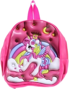 Mochila infantil con unicornio – diseño 3D rosa