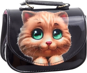 Bolso de hombro con motivo de gatito
