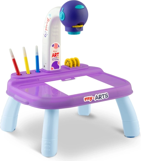 Mesa de dibujo estable con soportes para rotuladores