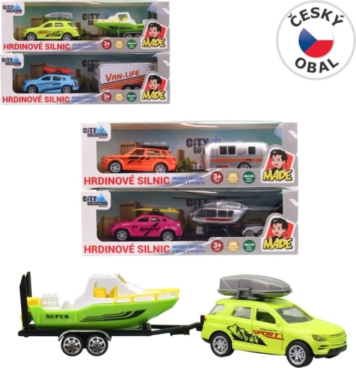 Coche con remolque 19 cm