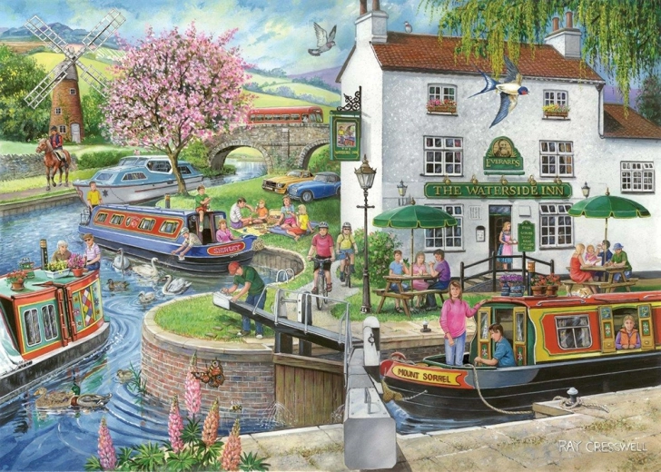 Puzzle HOP Junto al canal, 1000 piezas