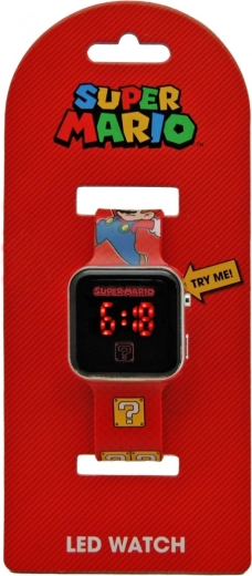 Reloj LED infantil SUPER MARIO – rojo