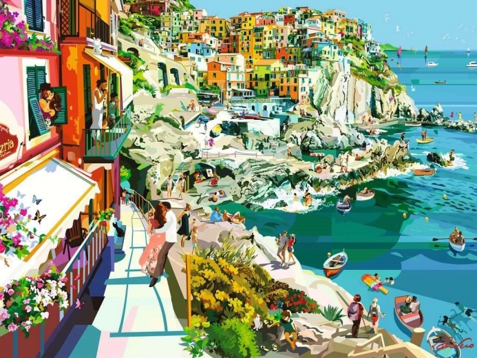 RAVENSBURGER puzzle Romance en Cinque Terre – 1500 piezas