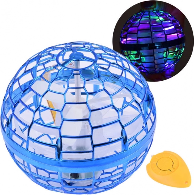Bola UFO voladora con LED y control por gestos de la mano – Azul