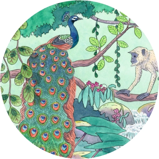 Ilustración vibrante llena de colores