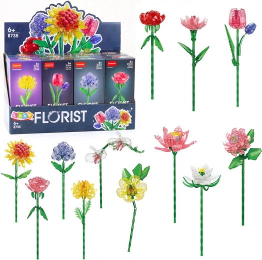 Set de construcción de flores – composición creativa de 60–150 piezas