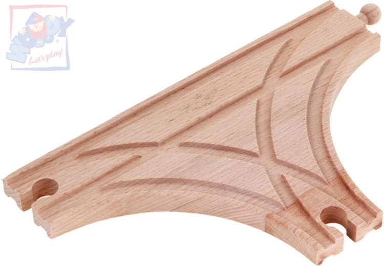 Desvío de madera en T WOODY para vías de tren infantil