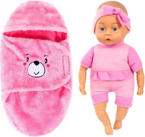 Muñeca bebé Bayer Bobas con arrullo rosa, 35 cm