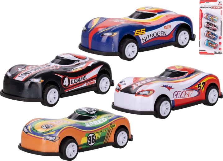 Coche de carreras metálico de retroceso - 1 unidad
