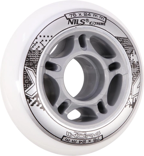 Ruedas NILS EXTREME PU 76 × 24 blancas (juego de 4 uds.)