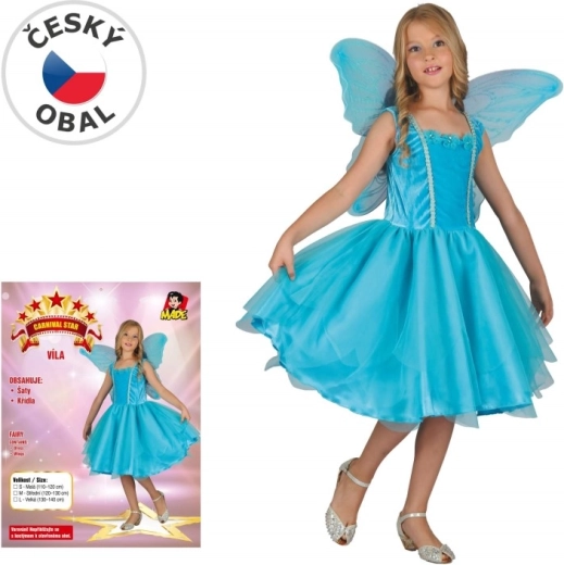 Vestido de carnaval de hada para niñas de 120–130 cm