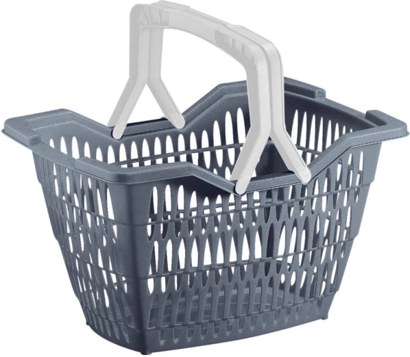 Cesta de la compra WILLY con 2 asas, 14 l, plástico, mezcla de colores