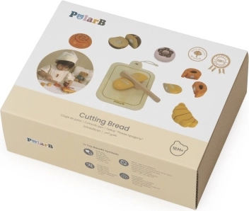 Set de corte de pan de madera para niños