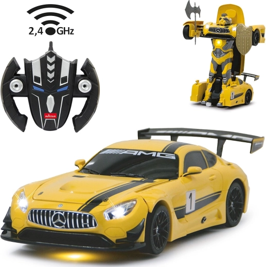 Jamara Mercedes-Benz AMG GT3 coche RC/robot transformable 1:14 amarillo 2,4 GHz