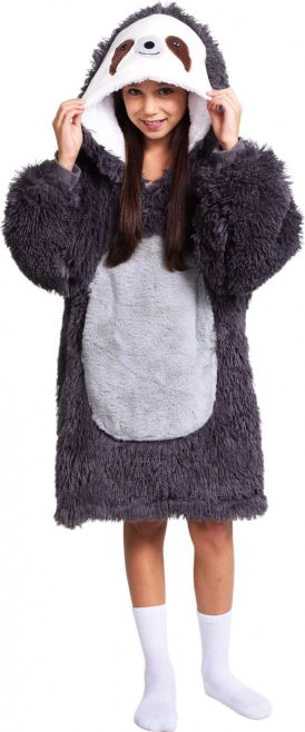 COZY NOXXIEZ manta sudadera cálida con capucha para niños (7–12 años) – perezoso