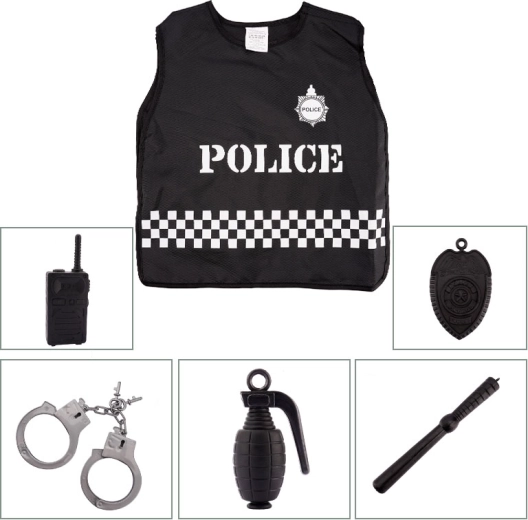Set para pequeño policía: disfraz y accesorios para el juego de roles infantil