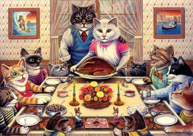 ART PUZZLE familia de gatitos – rompecabezas de 260 piezas