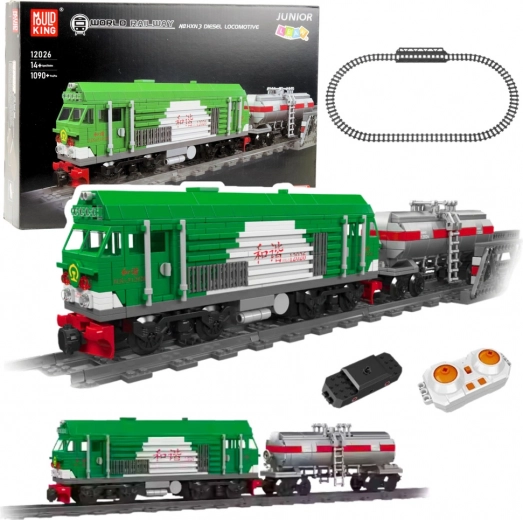 Set de construcción de tren RC con cisterna, 1090 piezas