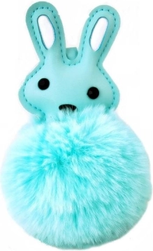 Decoración colgante conejito con pompón (12 × 8 cm)
