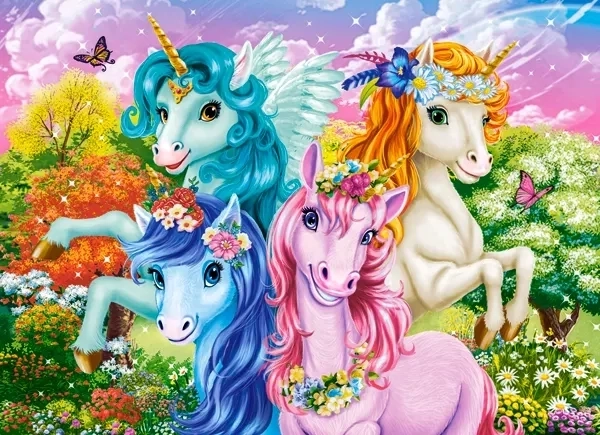 Puzzle de unicornios de 70 piezas
