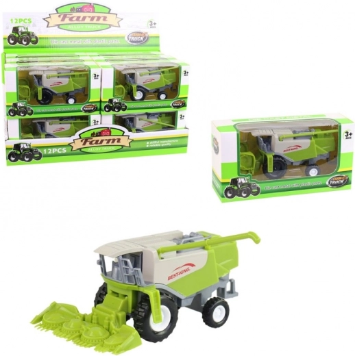 Cosechadora metálica con ruedas libres