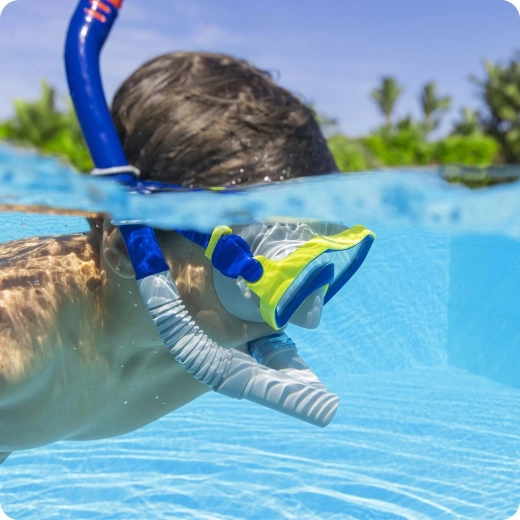 Tubo de snorkel ergonómico con protección contra el agua
