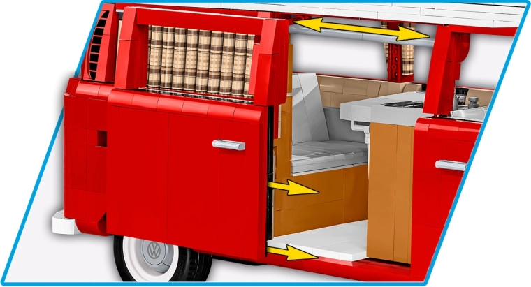Interior detallado como en una autocaravana