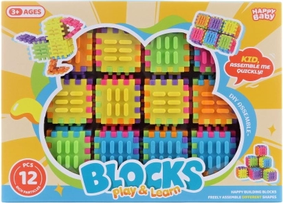 Juego de construcción de bloques encajables 12 uds.