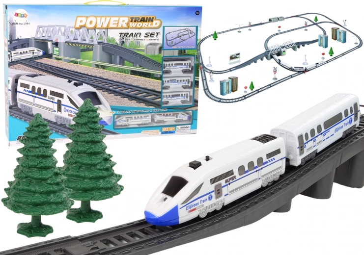 Tren de ciudad con vías de 9,14 m – tren a pilas con luces y sonidos