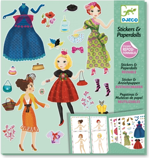 Djeco set de pegatinas diseñadora de moda