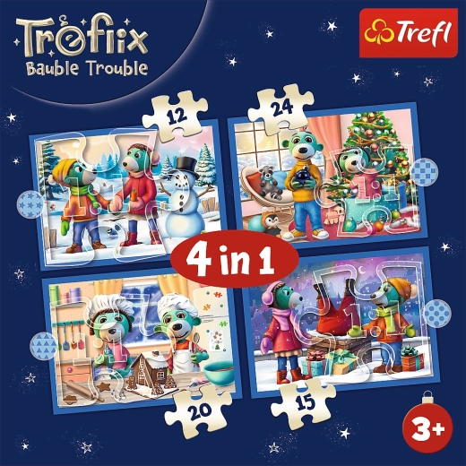 Puzle progresivo Treflíci Navidad 4 en 1