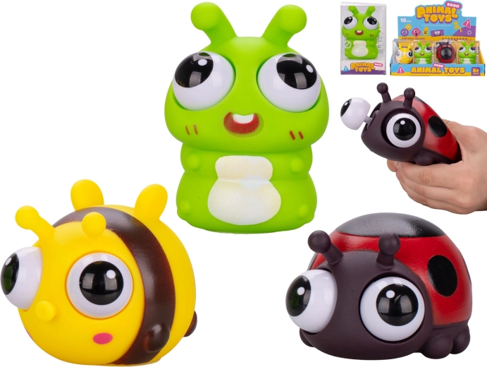 Figura blanda de insecto con ojos disparables 7 cm