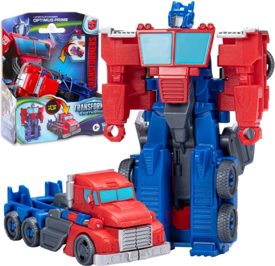 Transformers EarthSpark Optimus Prime figura 2 en 1 1-step flip changer - 1 pieza