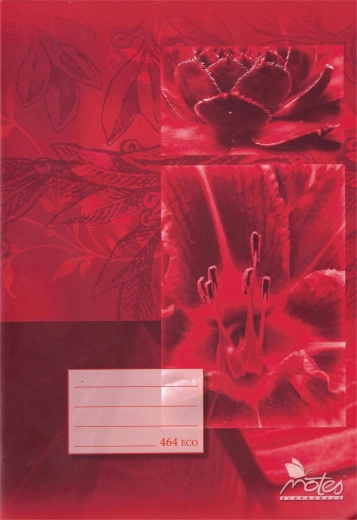 Cuaderno escolar A4 de 60 hojas rayado Eco – flores rojas