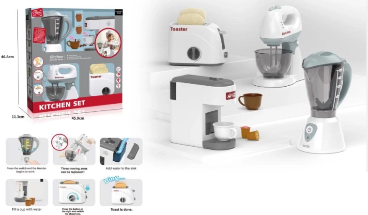Set infantil de pequeños electrodomésticos domésticos 4 en 1