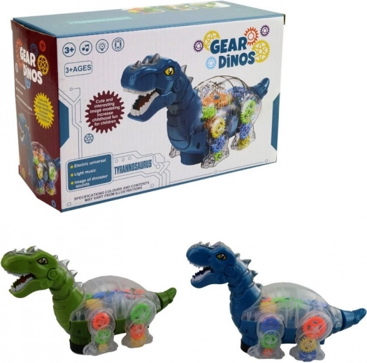 Dinosaurio con luz y música a pilas