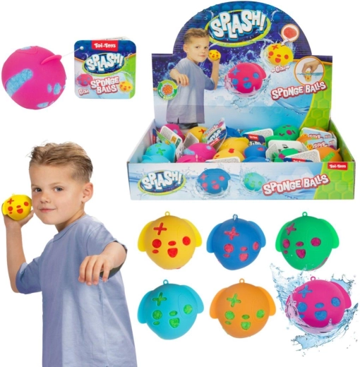 Pelota de agua blanda de esponja 6 cm – mezcla de colores