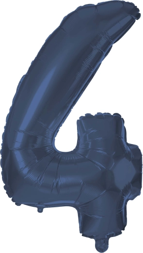 Globo de foil número 4 30 cm azul TORO