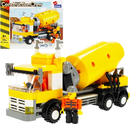 Set de construcción de camión hormigonera con minifigura (216 piezas)