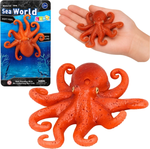 Figura realista de pulpo de goma elástica 14 cm