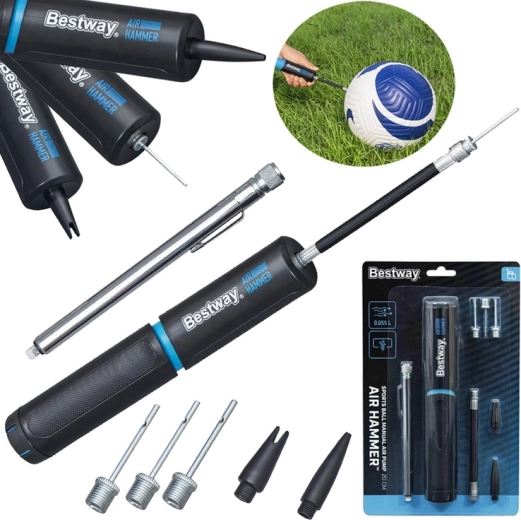 Bestway Air Hammer: bomba de mano para balones, colchones y bicicletas