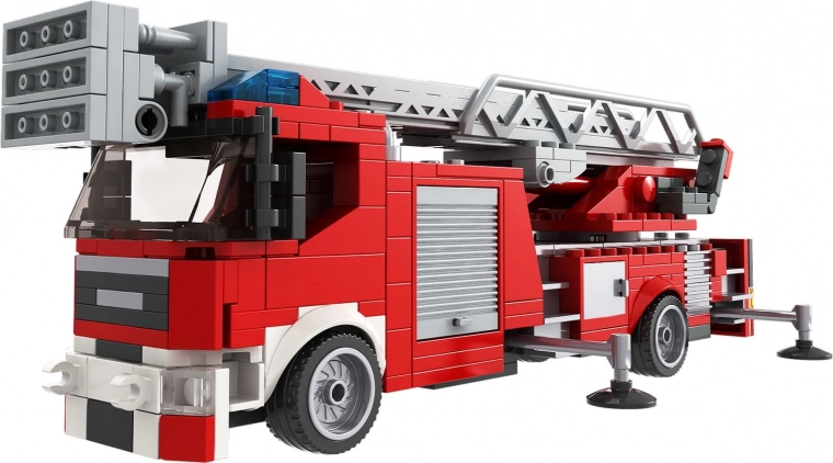 Brixies Plus camión de bomberos con escalera giratoria