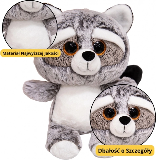 Peluche de mapache con ojos grandes 22 cm