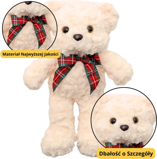 Osito de Peluche con Lazo Blanco 30 cm