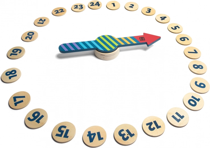Juego de exterior de madera Gira la flecha – colores y números