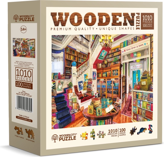 Puzle de madera WOODEN CITY – Soñar en la biblioteca, 1010 piezas