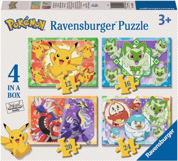 Puzzle Pokémon 4 en 1 (12, 16, 20, 24 piezas) RAVENSBURGER